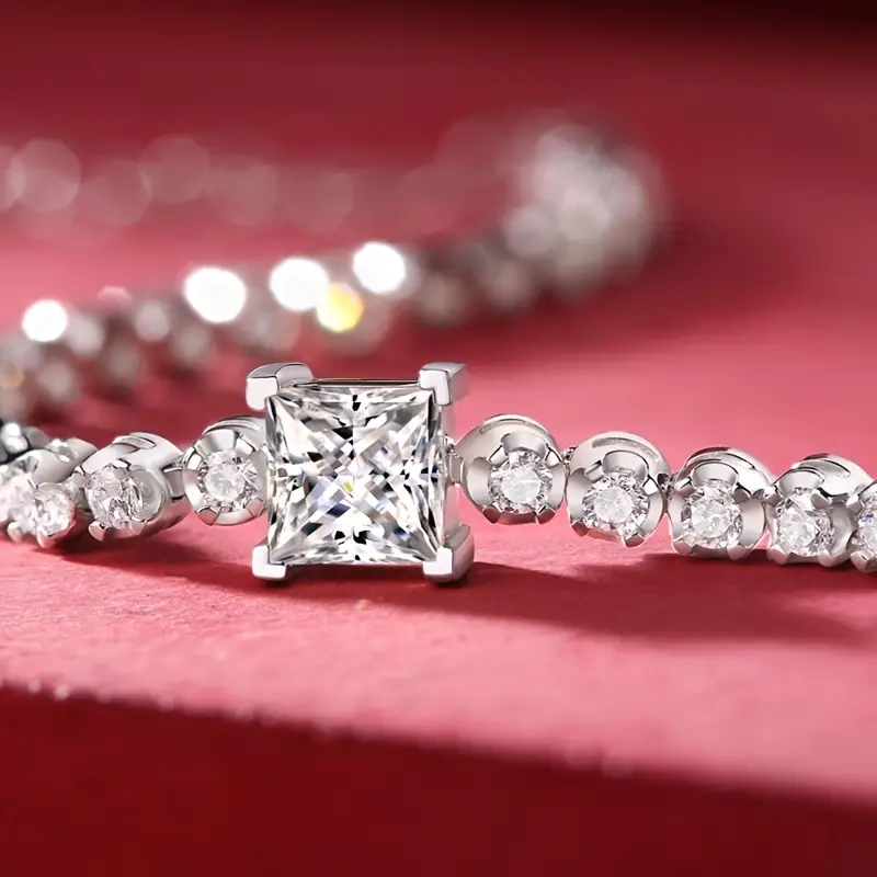 0.5 Carat 925 Silver Moissanite Tennis Bracelet