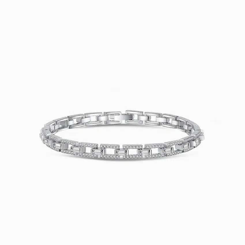 3 Carat Sterling Silver Moissanite Bracelet