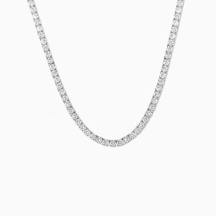 30 Carat Moissanite Pendant Necklace in 925 Sterling Silver