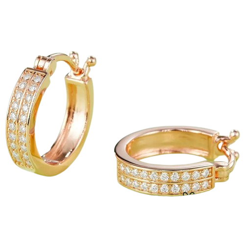 Hoop Earrings With 925 Sterling Silver with Platinum Plating