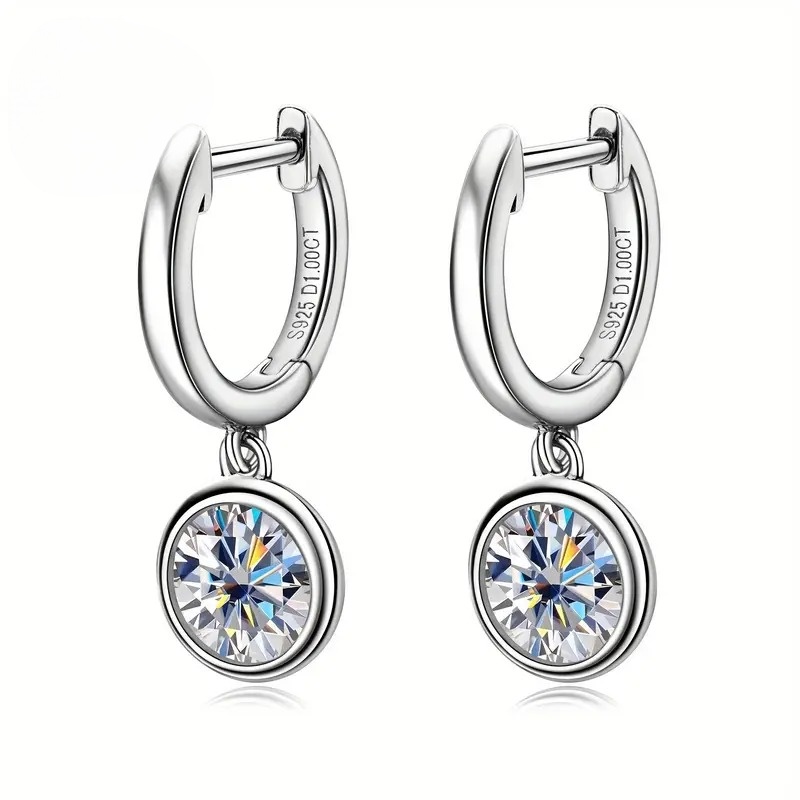 14k Gold Plated Moissanite Earrings