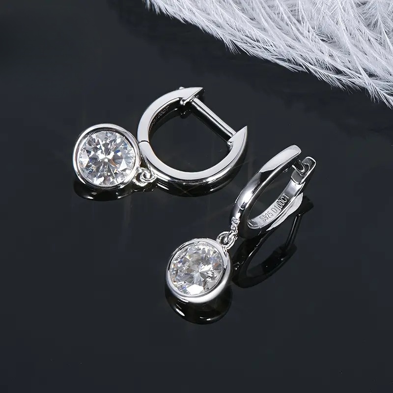 14k Gold Plated Moissanite Earrings