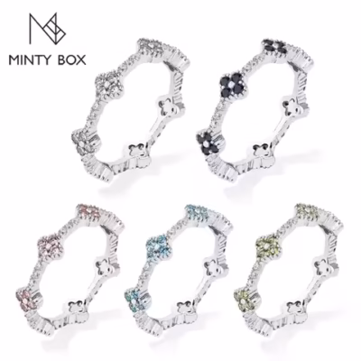 ATTAGEMS Women’s Moissanite Eternity Band – 925 Silver